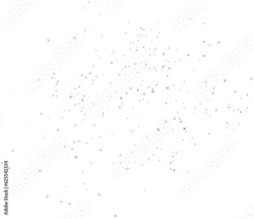 Silver sparkle star confetti