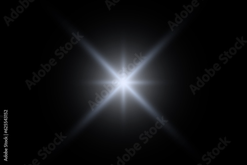 Star on black background. Stock illustration. Blue star. Glow bright star. Light effect. Isolated star on black background. Nice cool glow. Use Screen transparency mode.