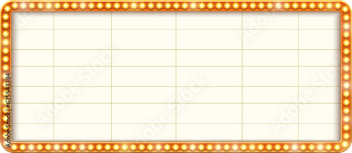 Realistic 3D light bulb cinema frame