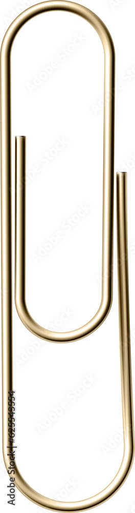 Realistic metal paper clip