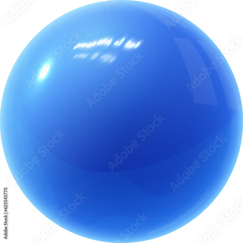 blue glossy ball