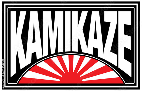 Kamikaze Car Sticker, Decal, Vinyl, Label, Windshield Window JDM Japanese Letters Sticker