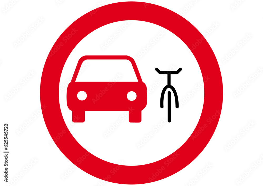 Verbotsschild Fahrrad überholen Verbotsschild Fahrrad überholen