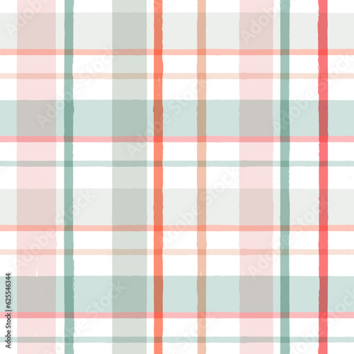 Gingham seamless pattern. Watercolor pastel lines texture for shirts, plaid, tablecloths, clothes, bedding, blankets, makeup wrapping paper. vector checkered summer girly print photo