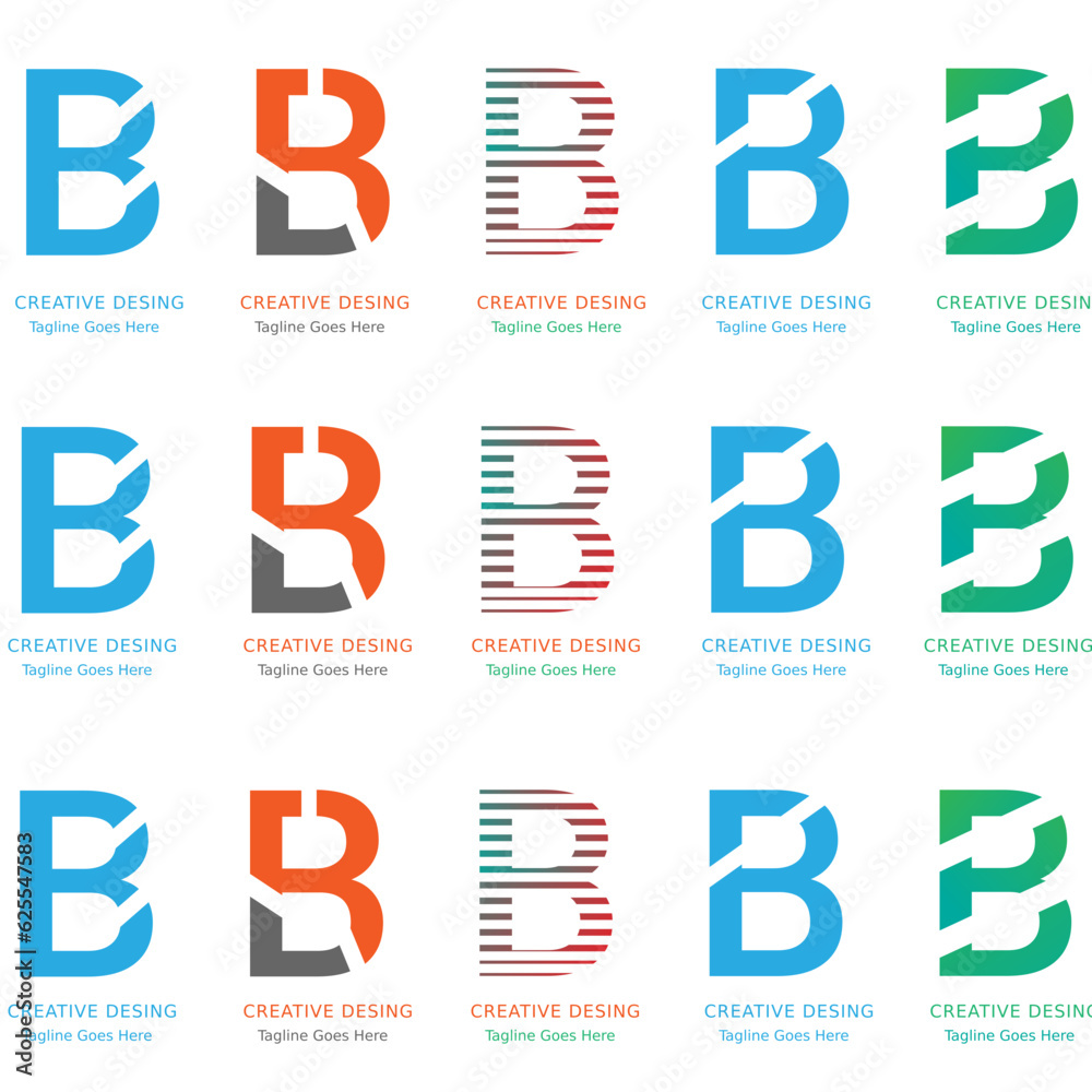 B Logo Design Template.B Logo Design Template.Letter B Ribbon Logo ...