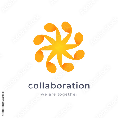 Teamwork and collaboration logo diversity 