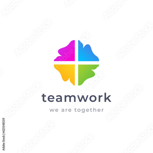 Free Download Teamwork and collaboration logo diversity  - GFXLoad