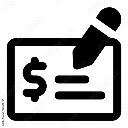 cheque icon vector illustration asset element