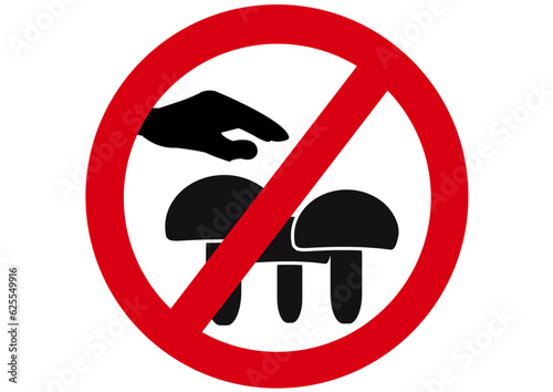 Schild Pilze sammeln verboten