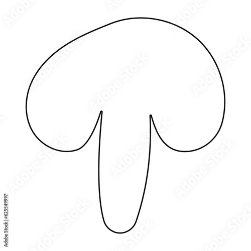 mushroom vegetable piece food vegan line doodle