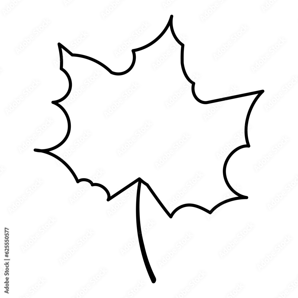 leaf foliage autumn line icon forest element leaf foliage autumn line icon forest element