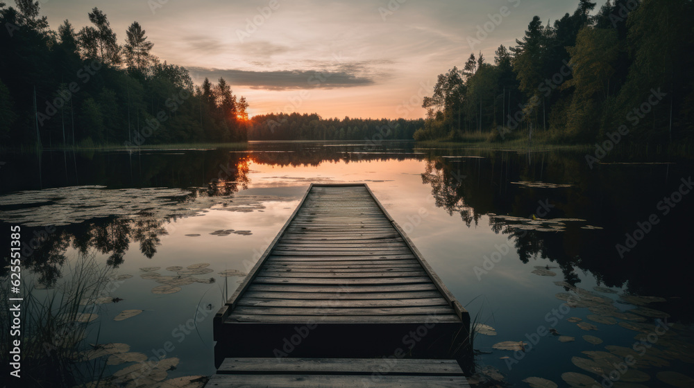 Fototapeta premium pier by the lake