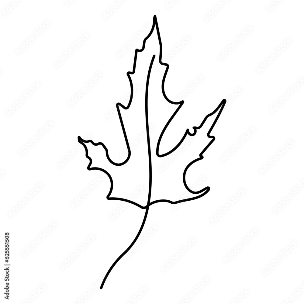 Obraz premium leaf foliage autumn line icon forest element