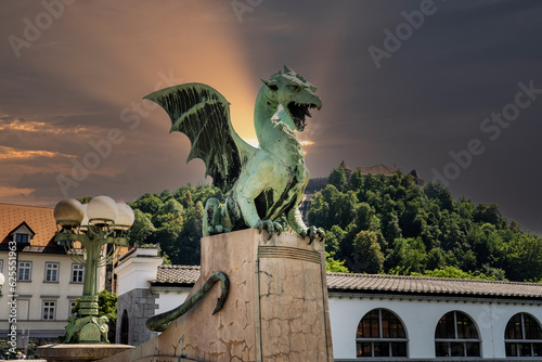 Ljubljana is the capital of Slovenia and the famous tourist center of Europe. Historical buildings and general views from the city.