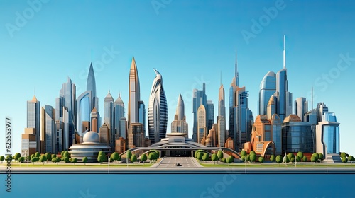 futuristic city Presentation AI