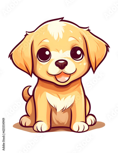Cute Puppy Dog  Cartoon Anime Kawaii Chibi Animal