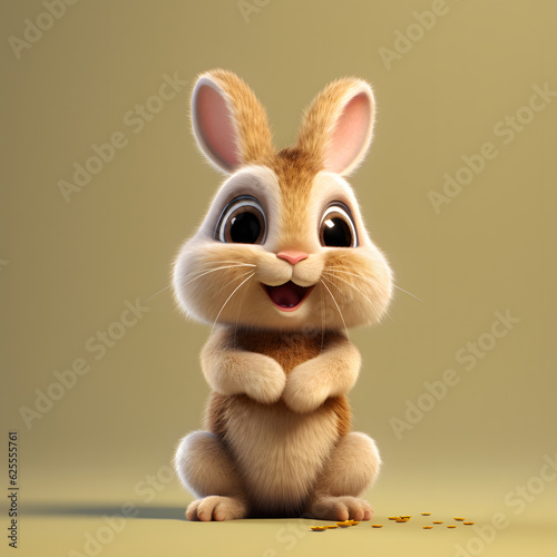 Adorable cute cartoon bunny © Jason