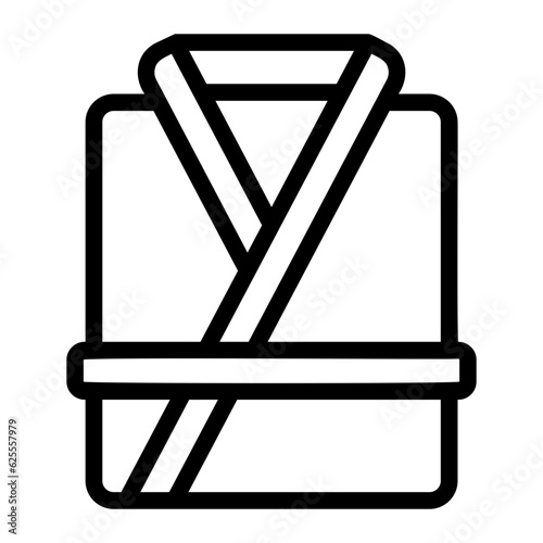 bathrobe line icon