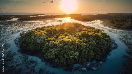 Island surrounded by sea © Matthew