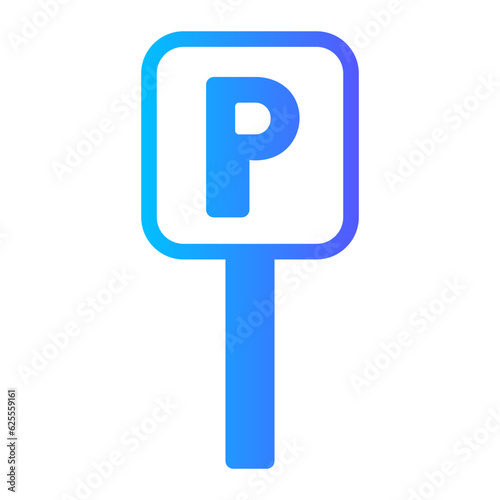 parking area gradient icon