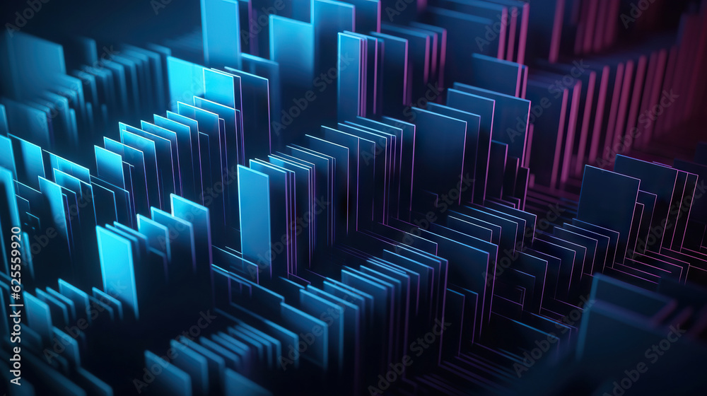 Fototapeta premium Abstract digital data background. Can be used in the description of network abilities, technological processes, digital storages, science, education, etc.