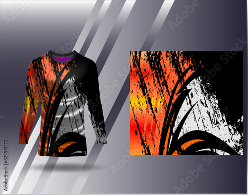 Sports jersey and tshirt template sports design for football racing gaming jersey vector