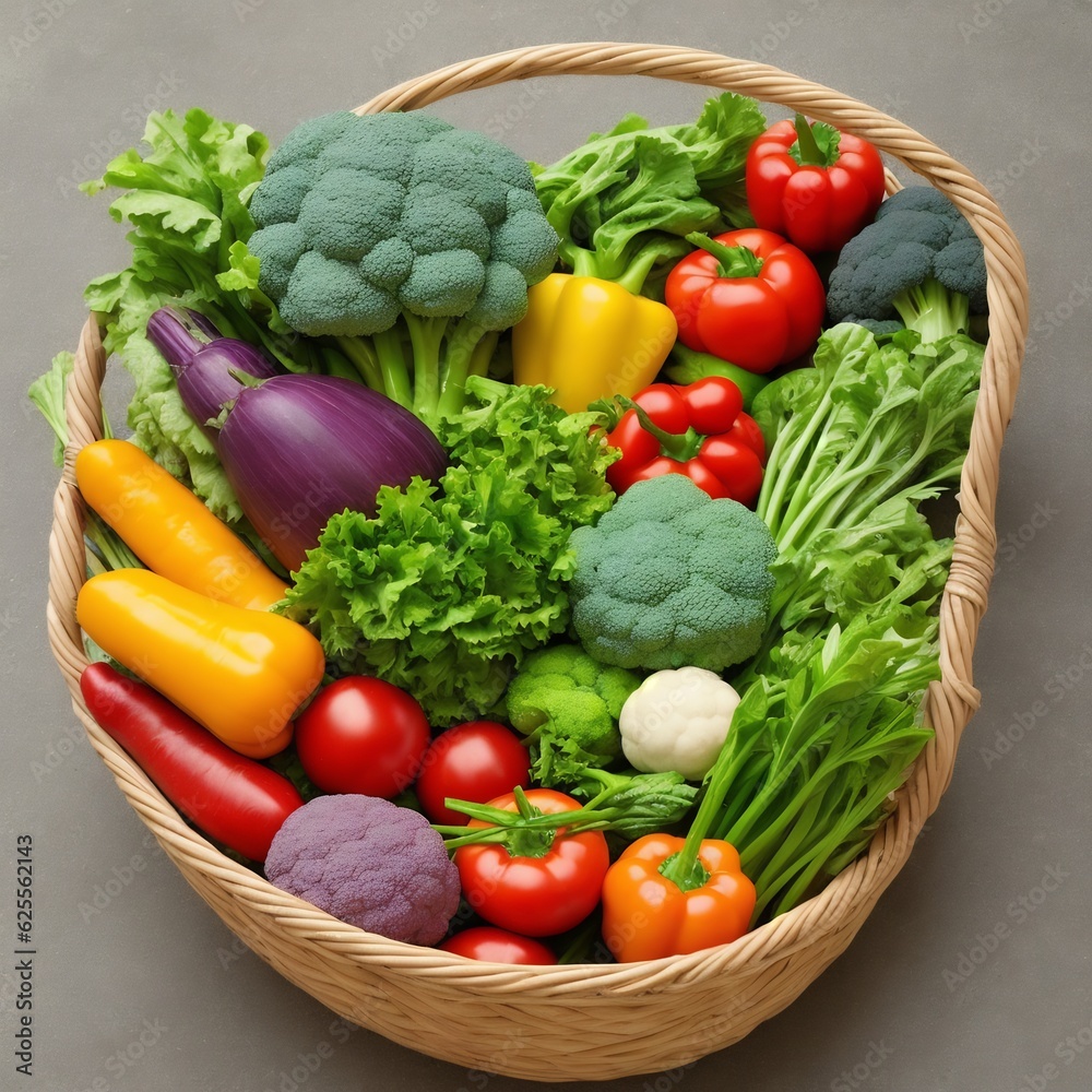 fresh vegetables in basket fresh vegetables in basket