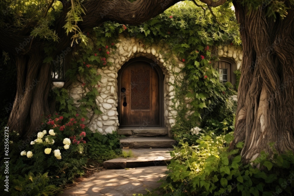 Fototapeta premium The doorway to a residence.