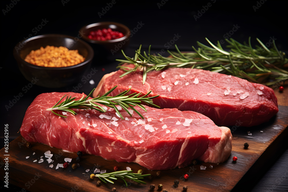 Juicy Beef Steaks for Grilling,Fresh and Delicious Meat Cuts-generative ai