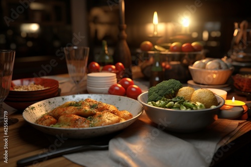 Home cooked meals photography, Generative AI