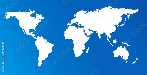 Abstract map of the world  continents on the blue ocean background. The concept of the day of the earth and love for the planet. Love our planet  eco friendly planet
