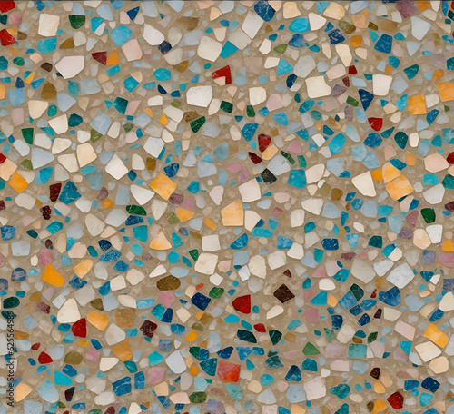 background multicolored mosaic of large elements. illustration generated ai