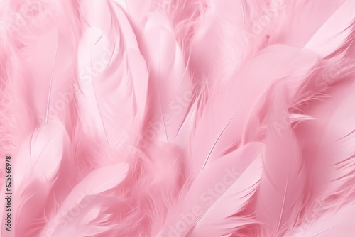 Beautiful color feathers on white background, feather texture, pink background