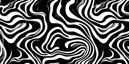 Elegant Black and White Marble Texture,Zebra in Abstract Monochrome