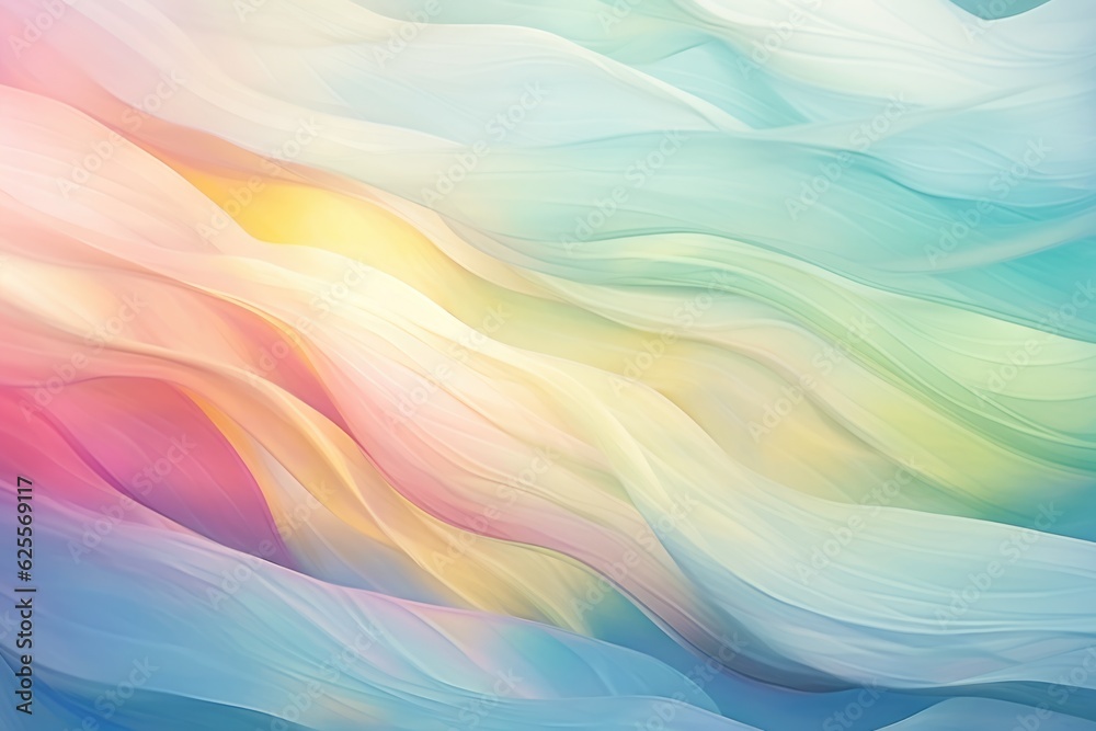 Abstract soft colorful swirl wave background. Flow liquid lines design element. Light pastel colors. Abstract silk background