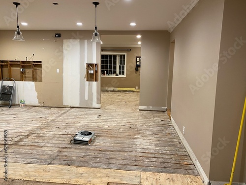 interior of a house ready to remodel under construction 