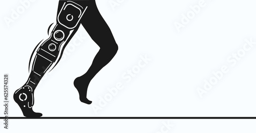 Disability running legs with prosthesis Robotic leg Inclusion and diversity