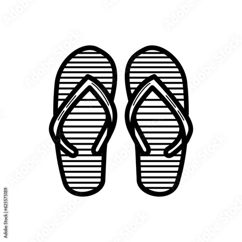 Flip-flops icon design isolated on white background
