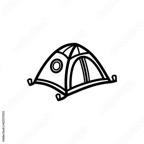 Dome tent icon design isolated on white background