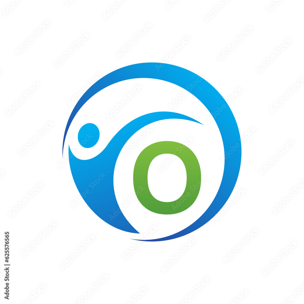 'O' letter healthcare medical center logo design 'O' letter healthcare medical center logo design