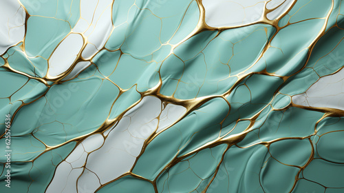 Beautiful green, grey and gold marble texture background