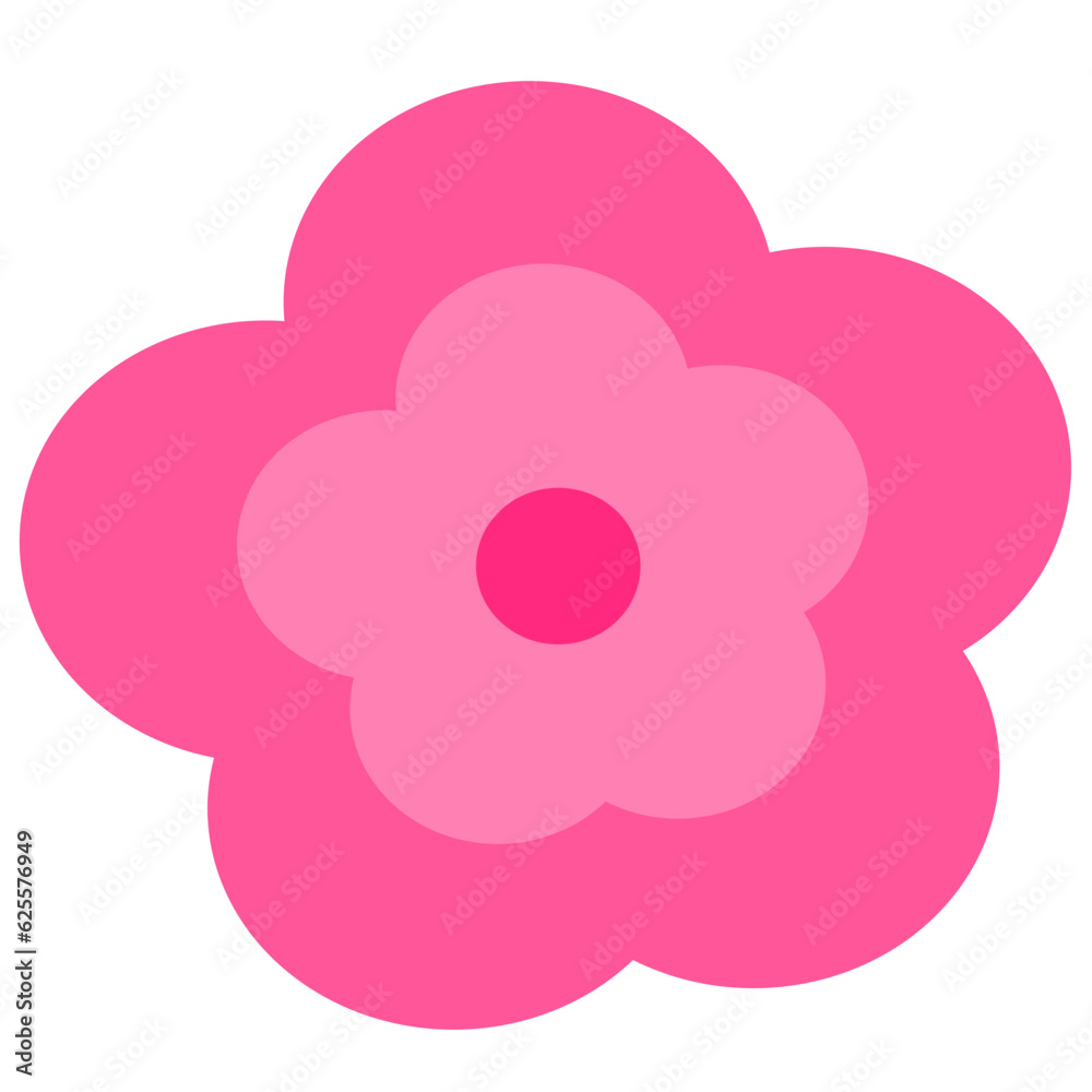 pink flower on a white background
