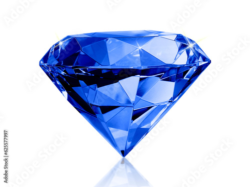 Dazzling diamond blue, transparent background