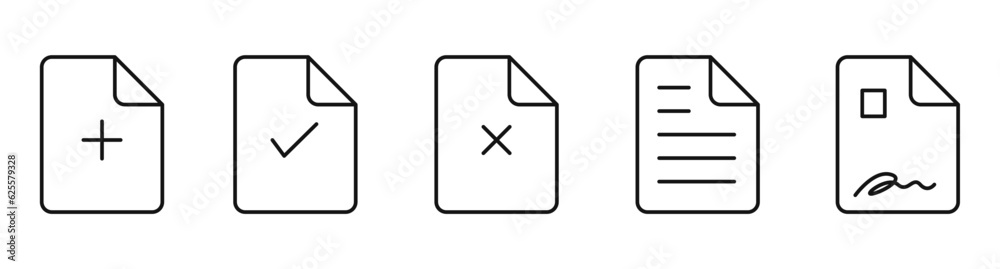 file icon style with thin style file icon style with thin style