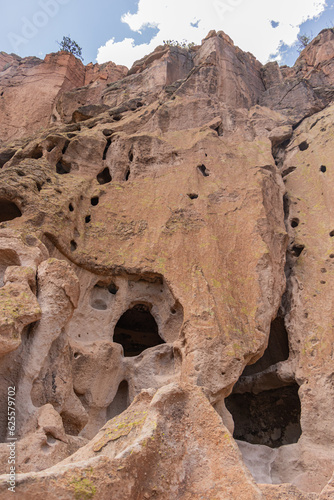 Ancient cliff dwellings that were once inhabited by the Pueblos. 