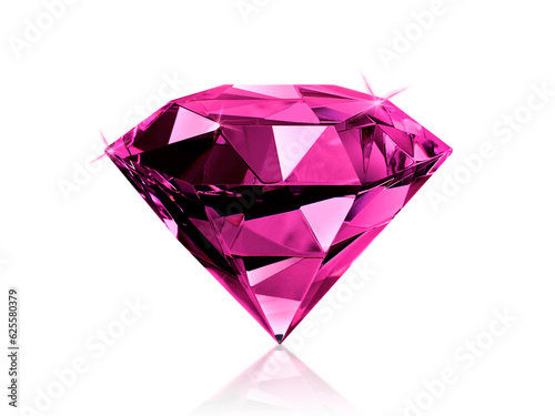 Dazzling diamond pink gemstones. transparent background