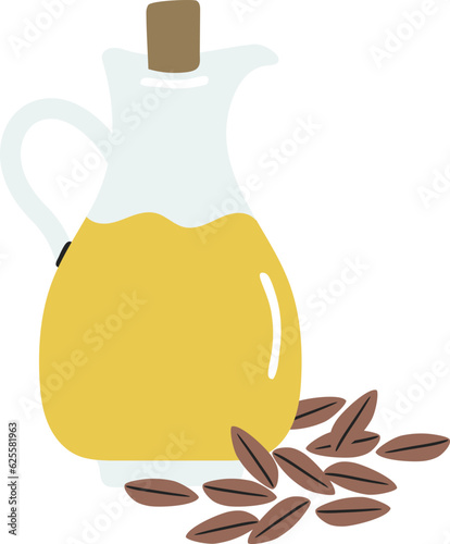 Flaxseed Flat Style Illustration