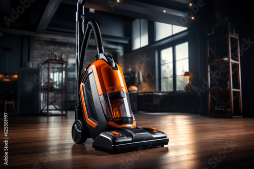 Modern vacuum cleaner in the scandinavian style room.AI generated