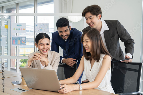 asian business people working at office