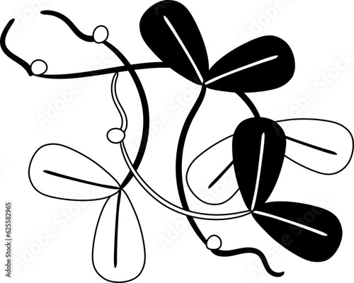 Alfalfahand drawn design elements for decoration.